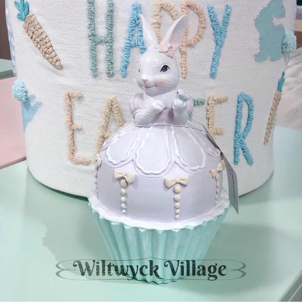 Easter Cupcakes and Cashmere Pastel Bunny Cupcake Figurine